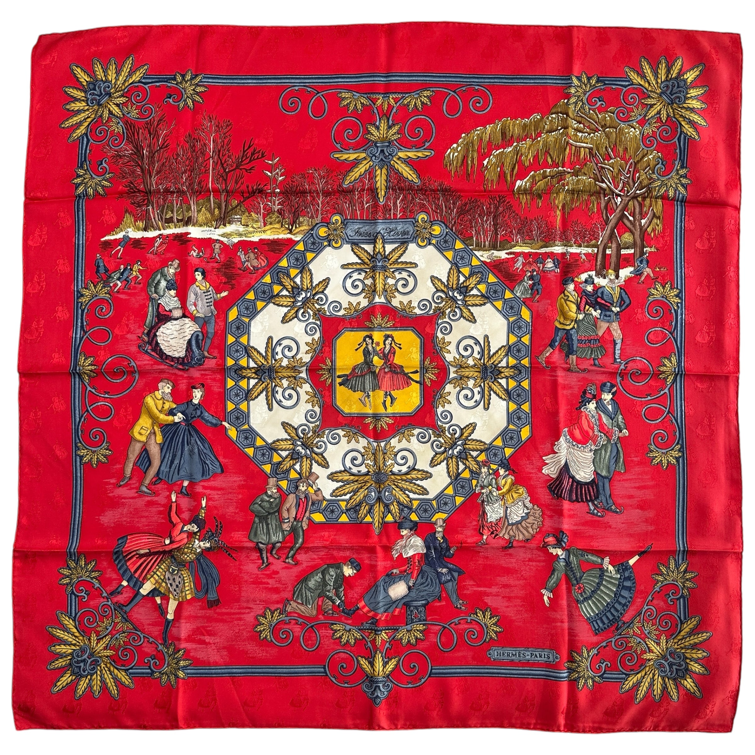 Joies d'hiver - FOULARD HERMES 90 CM