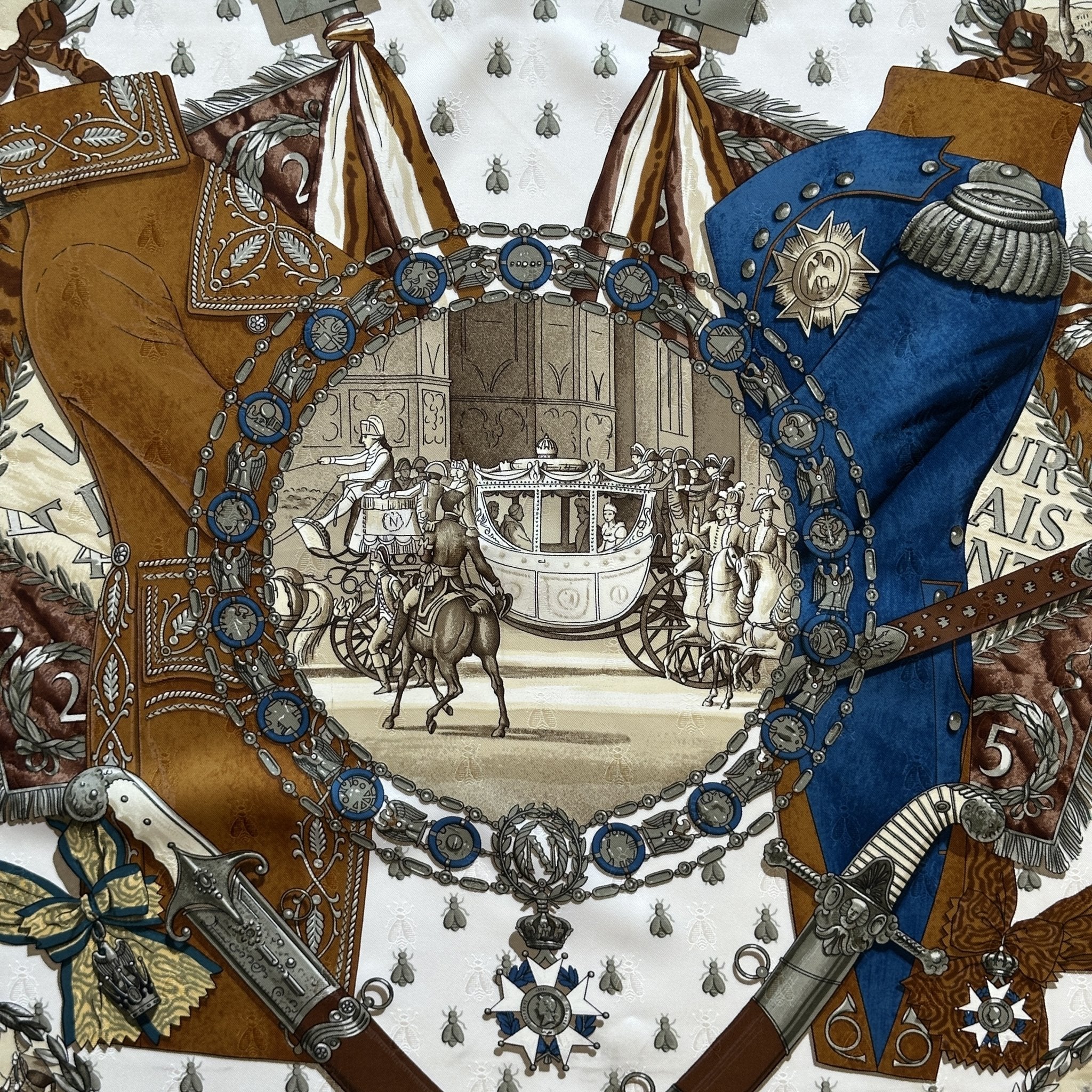 Napoléon -FOULARD HERMES 90 CM