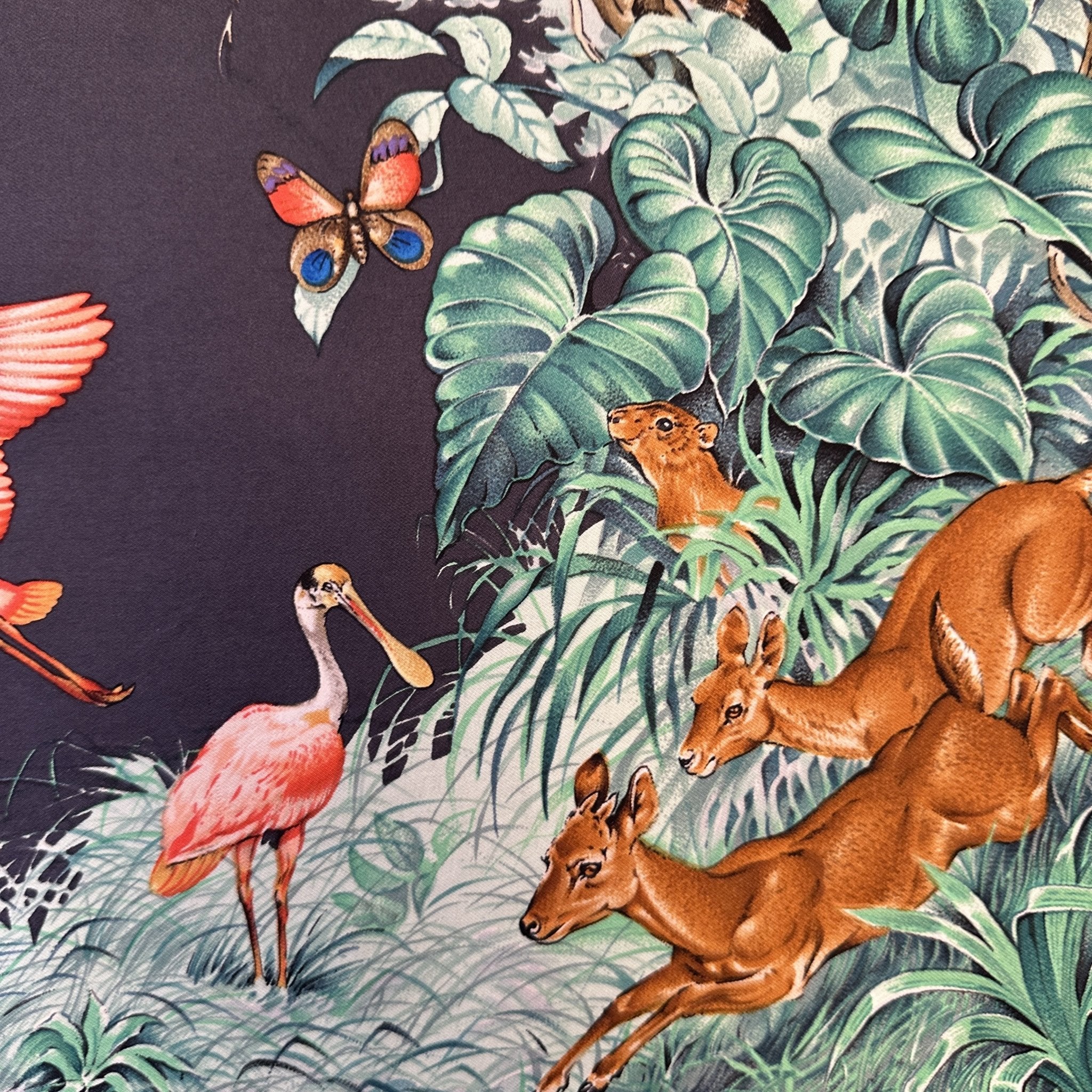 foulard carre hermes equateur par robert dallet marron