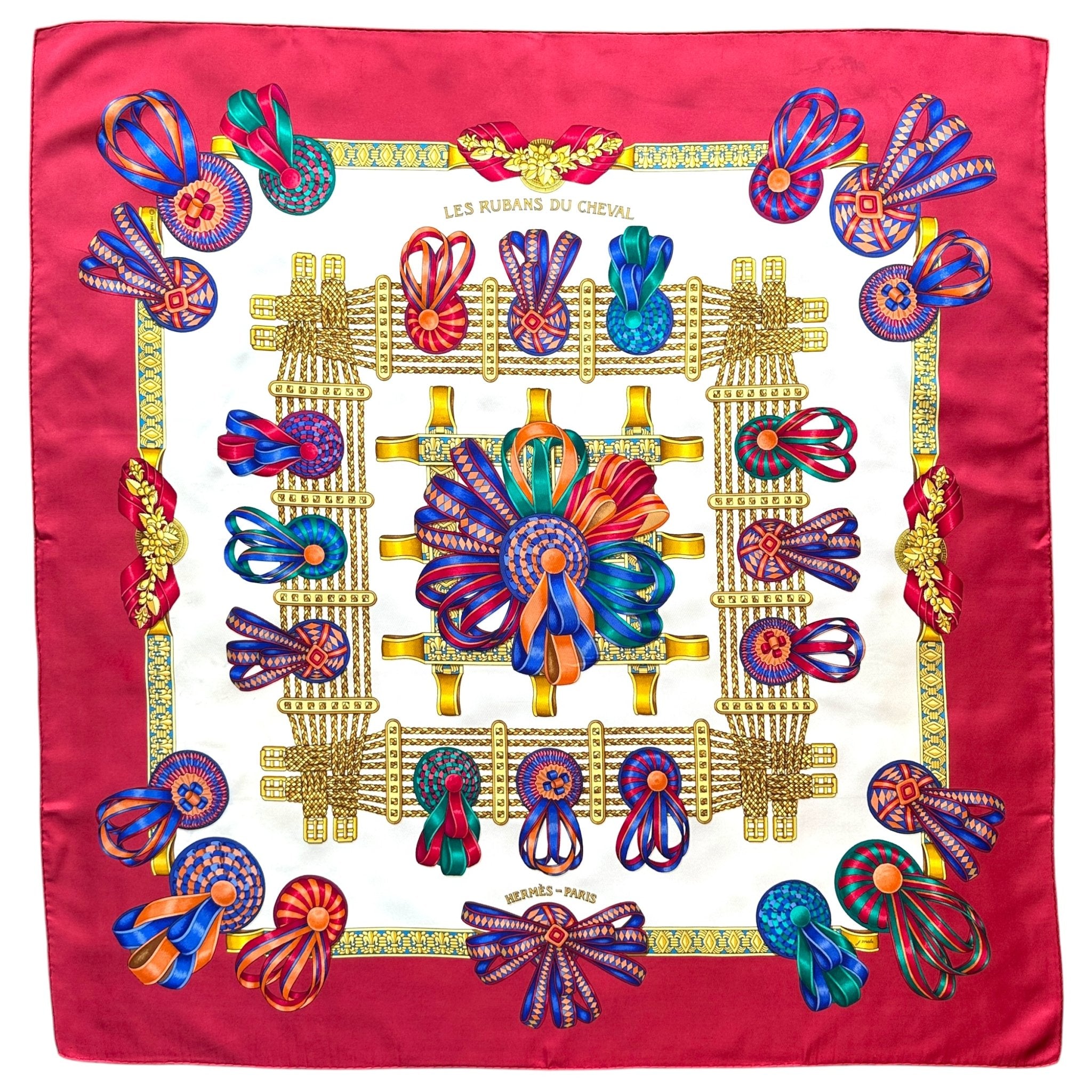Carré Hermès Les rubans du cheval – Deuxième vue complète, couleurs vives