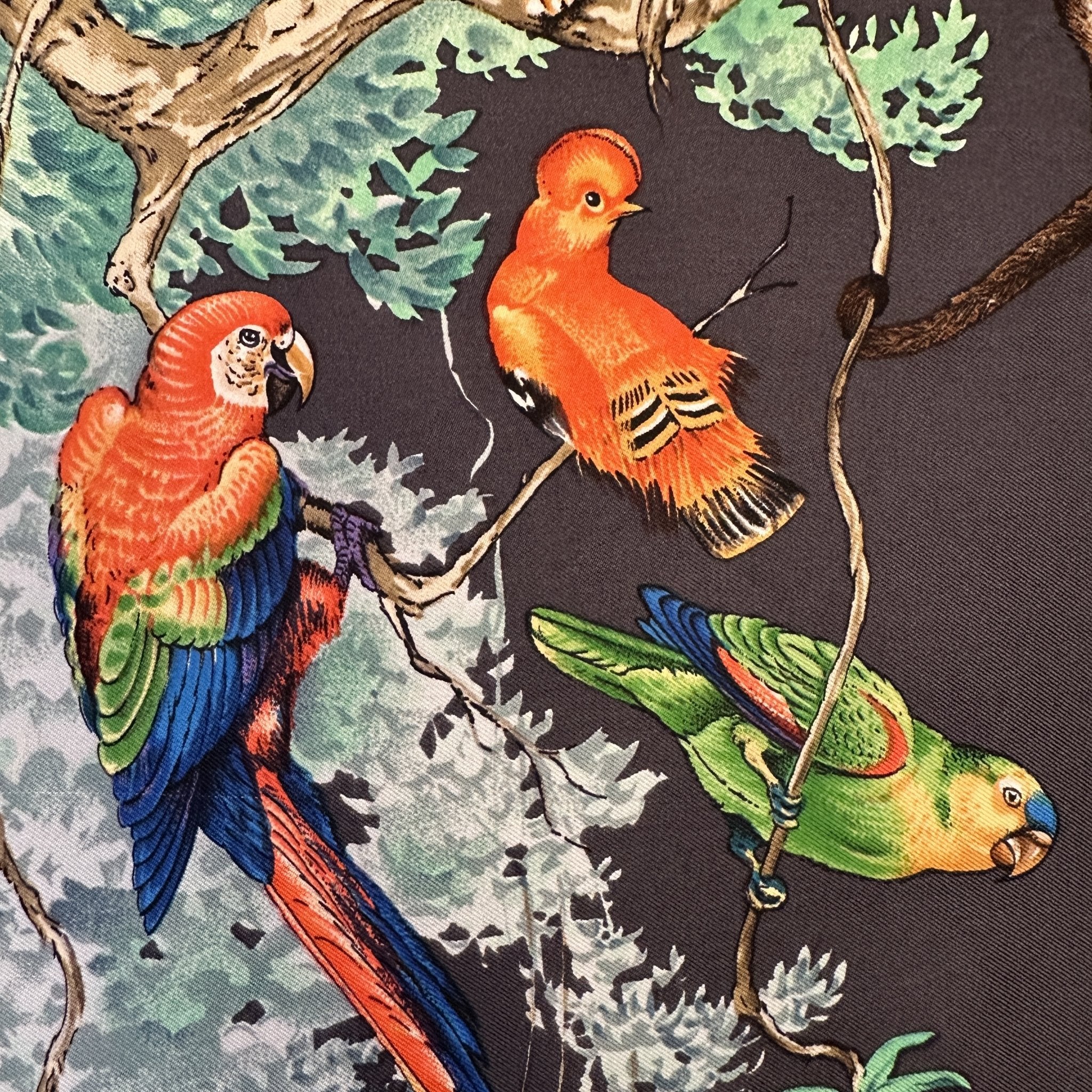 foulard carre hermes equateur par robert dallet marron